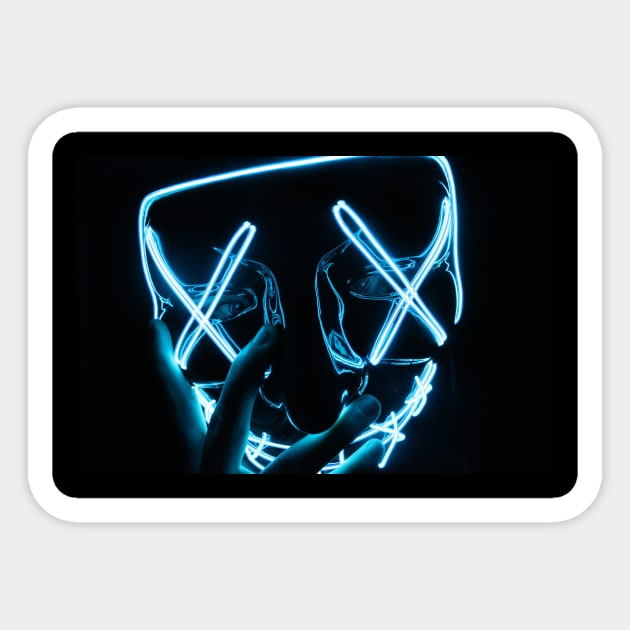 Part Neon face mask Sticker by LiliMagic